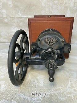 Vintage Wood & Iron Coffee Grinder No Maker Name