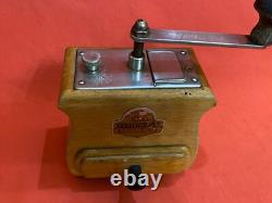 Vintage Zassenhaus Mokka Wooden Coffee Grinder MILL Hand Winding Working Old