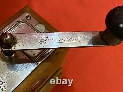 Vintage Zassenhaus Mokka Wooden Coffee Grinder MILL Hand Winding Working Old