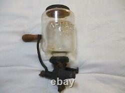 Vintage/antique Arcade # 25 Wallmount Coffee Grinder Lots Of Patina! Works