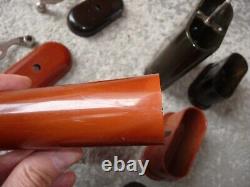 Vintage art deco WW2 era bakelite coffee mill grinder TRAMP 1940s 3 colour lot