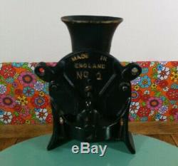 Vintage cast iron spong 1 Moulin a café coffee grinder Mill tray