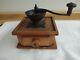 Vintage wood/cast iron coffee grinder, 1800's