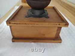 Vintage wood/cast iron coffee grinder, 1800's