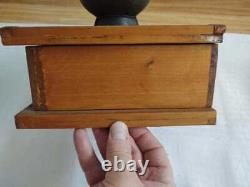 Vintage wood/cast iron coffee grinder, 1800's