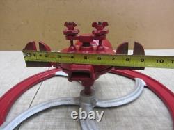 Vtg Antique Cast Iron Coffee Grinder Hand Crank Belt Grain Feed MILL Wilson Bros