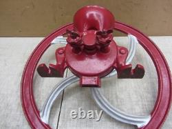 Vtg Antique Cast Iron Coffee Grinder Hand Crank Belt Grain Feed MILL Wilson Bros