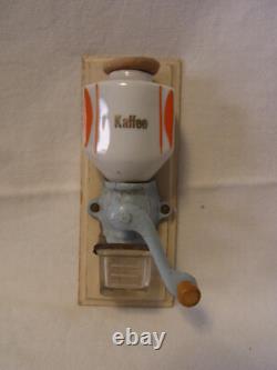 Wall Coffee Grinder China Wood Glass Metal Antique German for Dollhouse #E