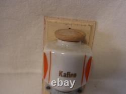 Wall Coffee Grinder China Wood Glass Metal Antique German for Dollhouse #E
