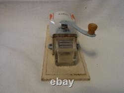 Wall Coffee Grinder China Wood Glass Metal Antique German for Dollhouse #E