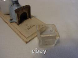 Wall Coffee Grinder China Wood Glass Metal Antique German for Dollhouse #E