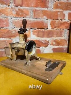 Wall hanging rustic coffee grinder, unique and rare primitive coffee grinder